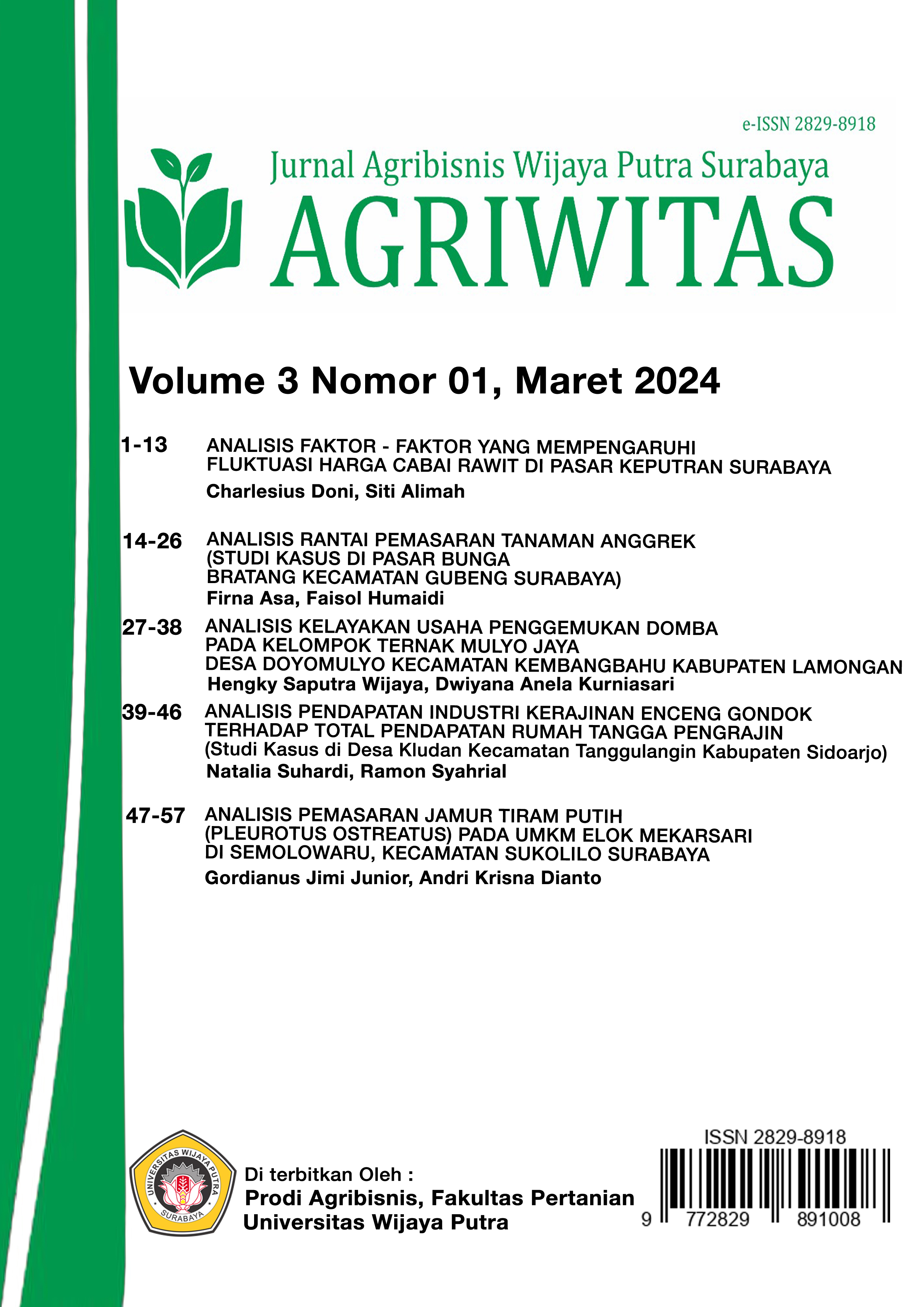 Jurnal AGRIWITAS